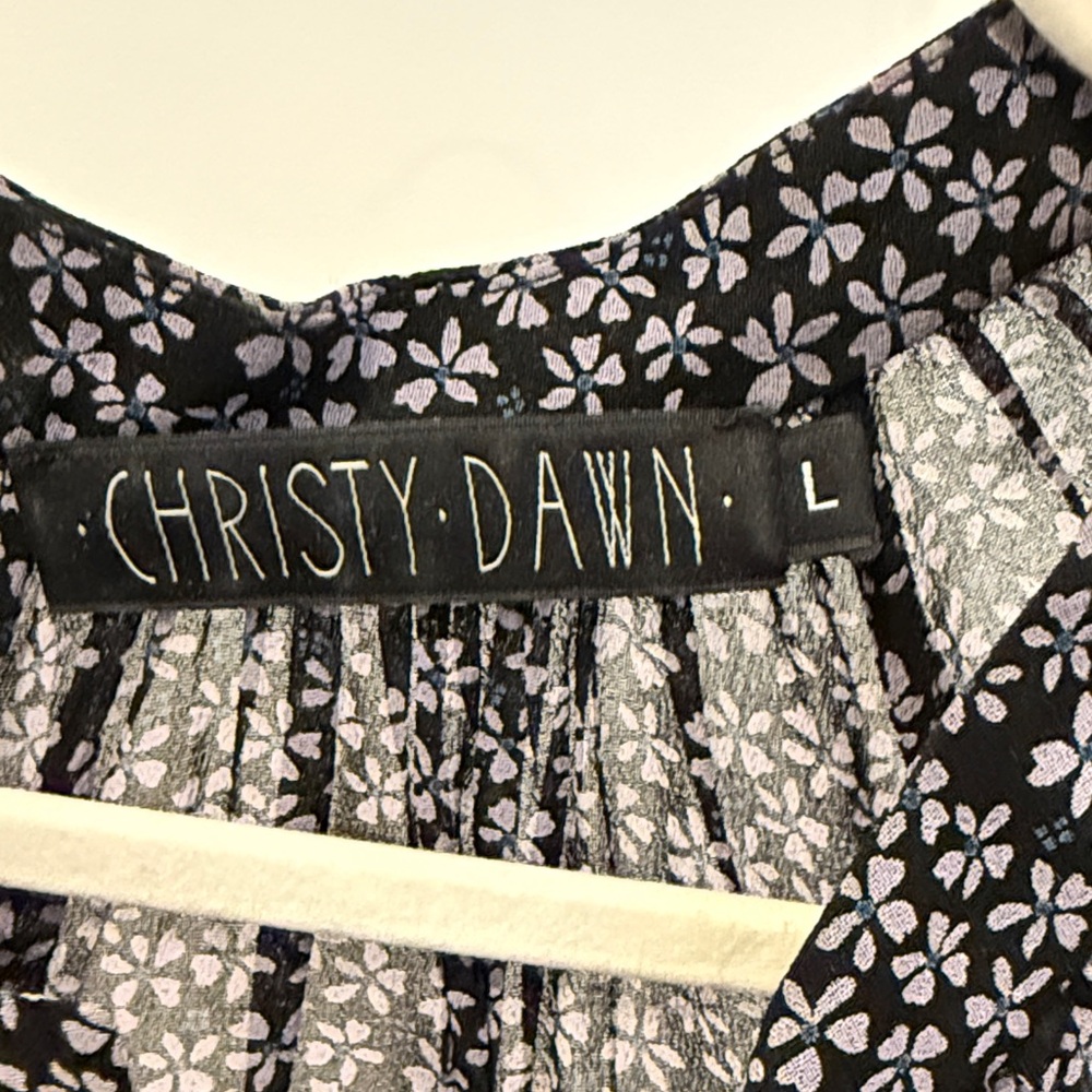 Christy Dawn Black and White Floral Blouse - Picture 3 of 3